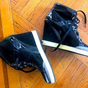 Jimmy Choo Wedge High Heel Sneakers